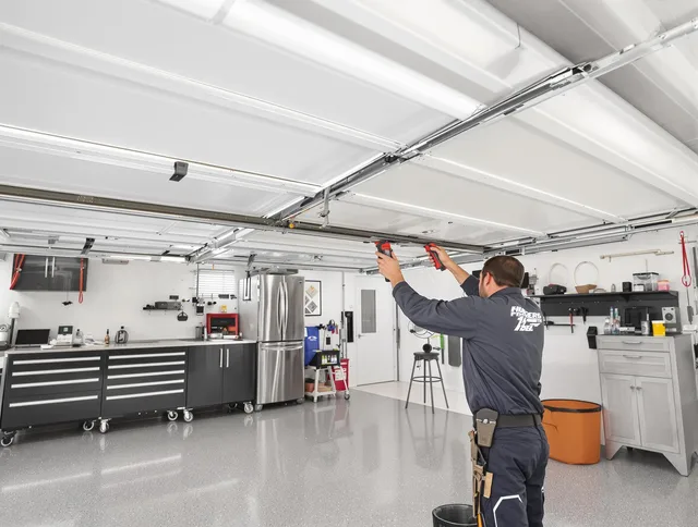 Overhead garage door repair service by Hialeah Garage Door Repair in Hialeah