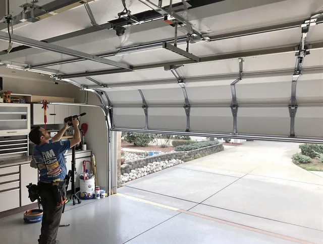 Garage door track repair service by Hialeah Garage Door Repair in Hialeah